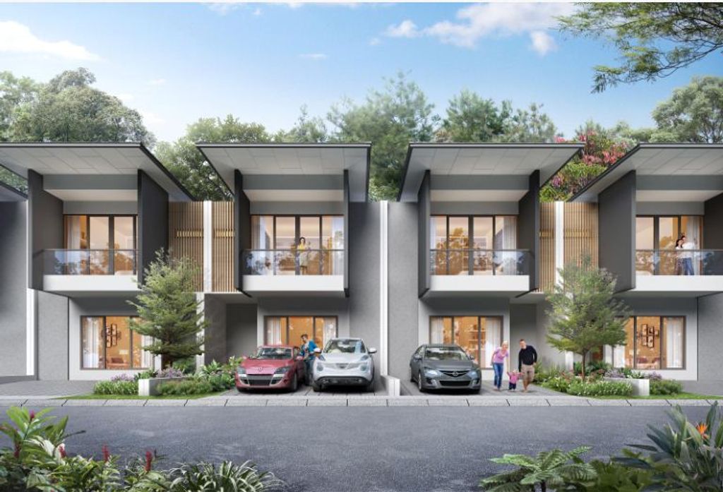 foto tampak rumah tipe CINNAMON perumahan CLUSTER DAMMARA GRAHA RAYA