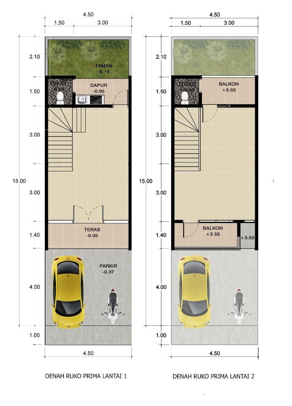 foto denah rumah tipe RUKO T.83/50 perumahan ARYANA KARAWACI 3