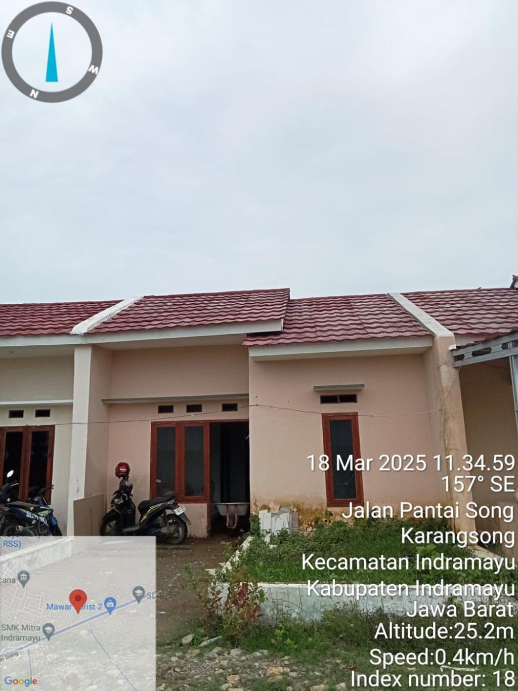 foto tampak rumah tipe 36/72 perumahan GRAHA MANDIRI PABEAN