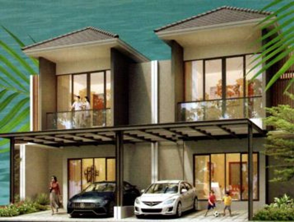 foto tampak rumah tipe ROSEWOOD NX perumahan CLUSTER DAMMARA GRAHA RAYA