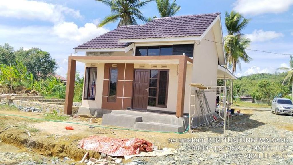 foto tampak rumah tipe 36 subsidi 2025 perumahan PURI TUNTUNG PANDANG