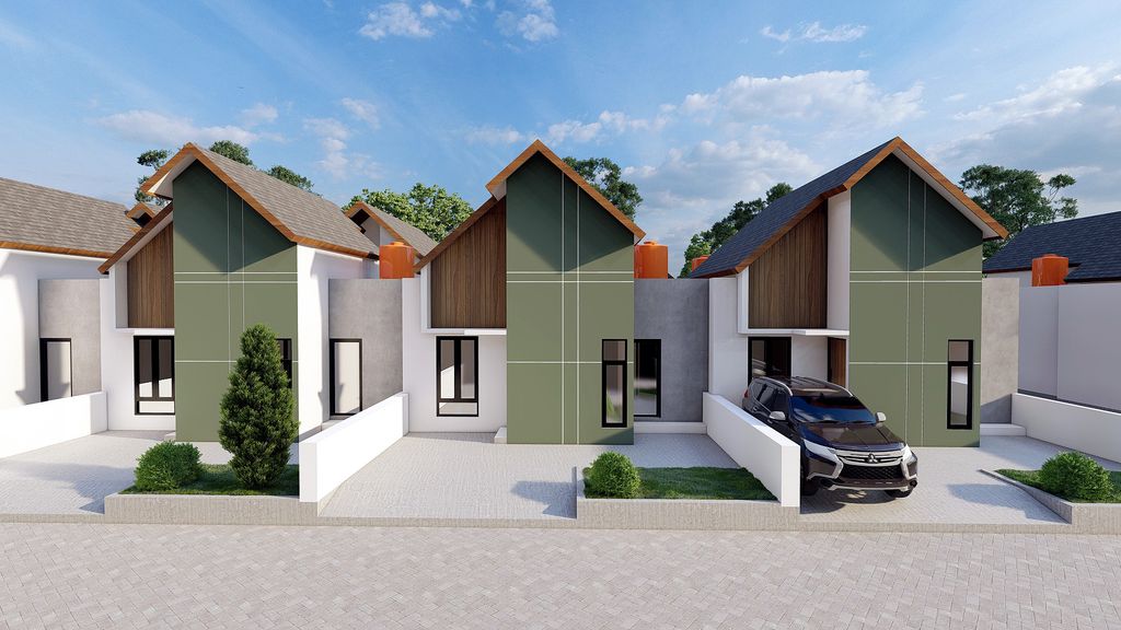 foto tampak rumah tipe 45 perumahan Citra Kurnia Residence