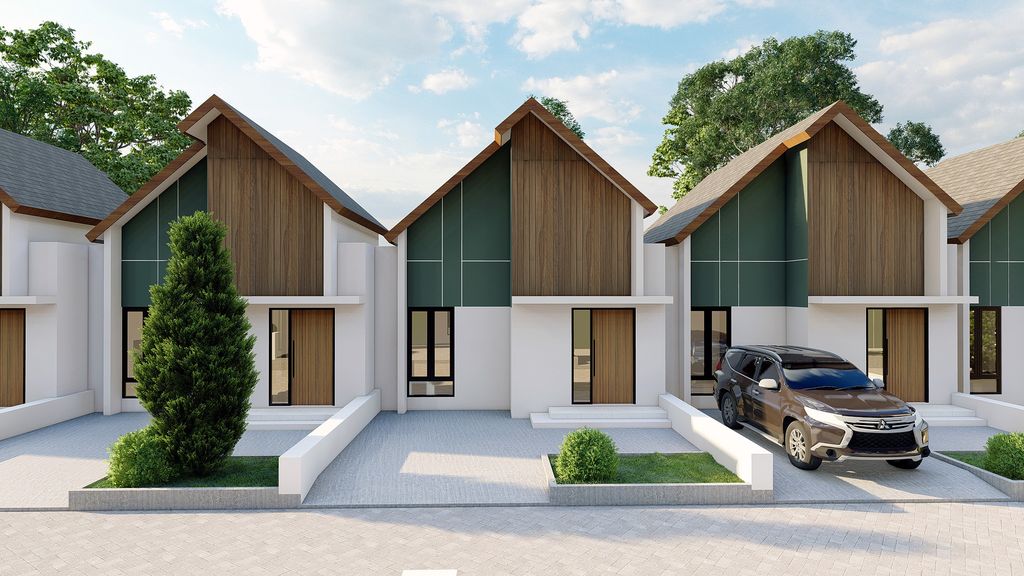 foto tampak rumah tipe 36 perumahan Citra Kurnia Residence