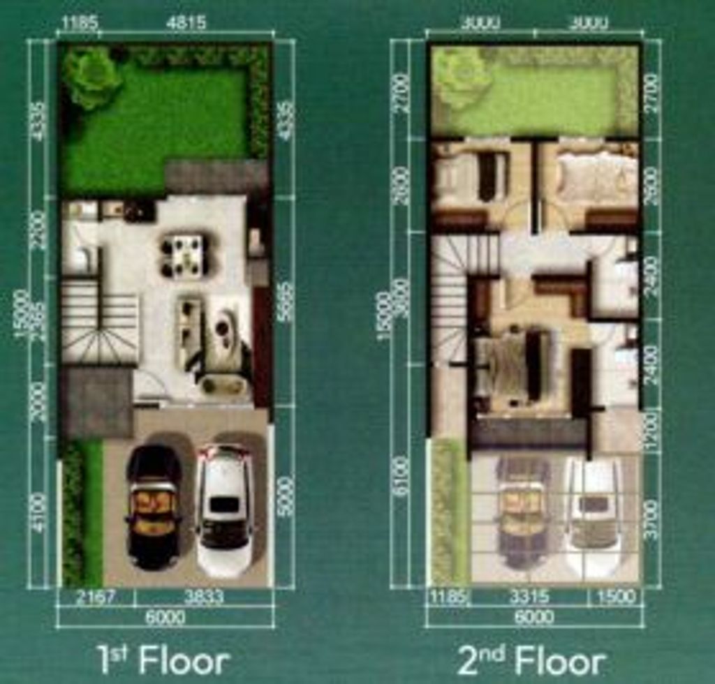 foto denah rumah tipe ROSEWOOD NX perumahan CLUSTER DAMMARA GRAHA RAYA