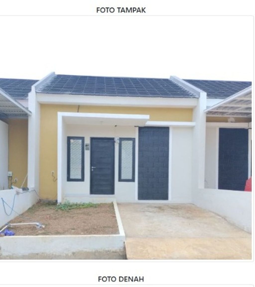 foto tampak rumah tipe 36/72 perumahan GOLDEN RIVER