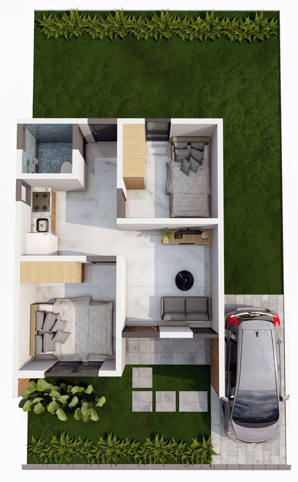 foto denah rumah tipe 36 perumahan SKYE LAND