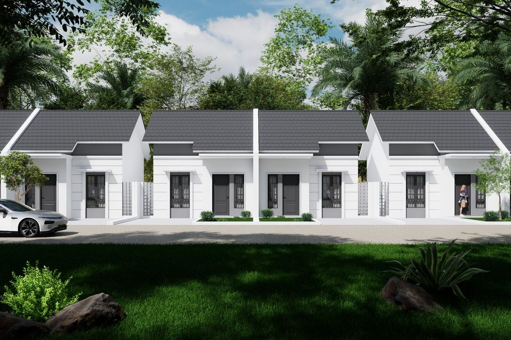 foto tampak rumah tipe 40/84 perumahan de WIRA GREEN VIEW