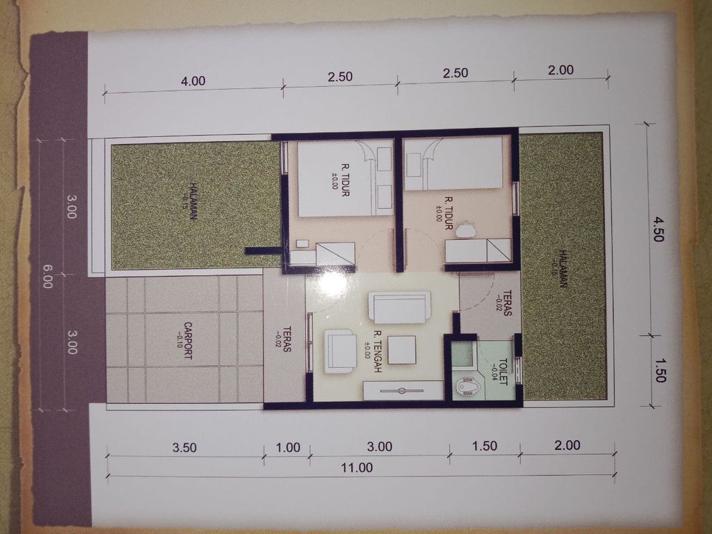 foto denah rumah tipe 30/66 perumahan GRIYA BAHTERA 6