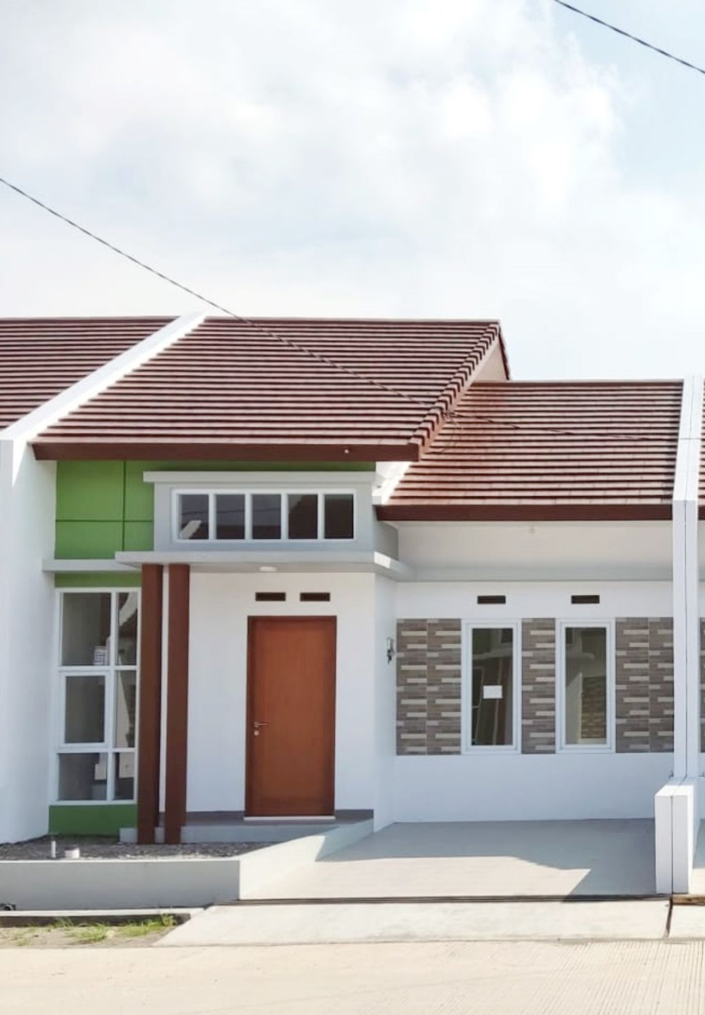foto tampak rumah tipe 54/112 perumahan Garden City 2