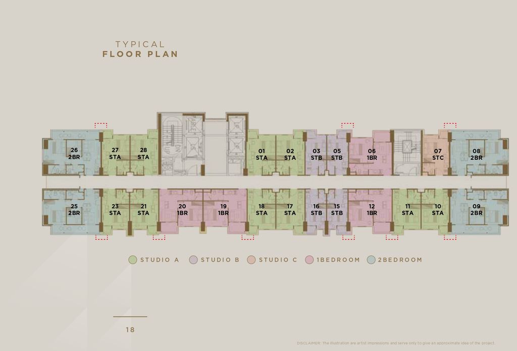 foto denah rumah tipe STUDIO - B R-3205 perumahan VASAKA SOLTERRA APARTEMEN