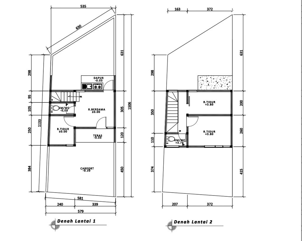 foto denah rumah tipe 47 Compact (3 kamar) (441) perumahan G-Land Katapang Residence 2