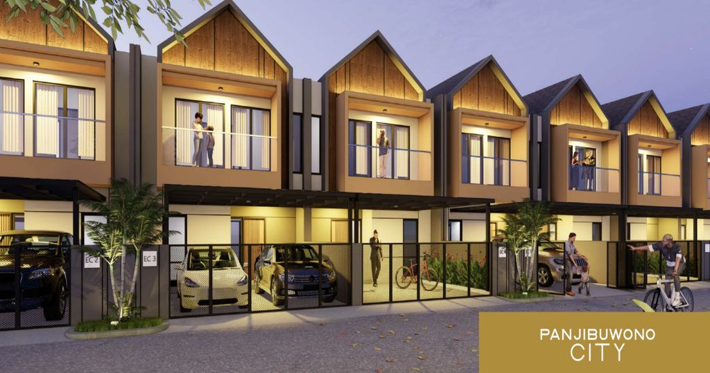 foto tampak rumah tipe AURELLE 55/72 CASH (APR 25) perumahan PANJIBUWONO RESIDENCE