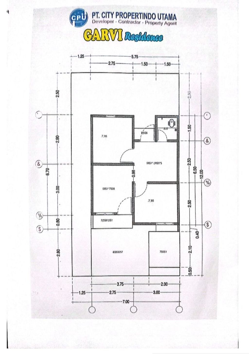 foto denah rumah tipe 36 perumahan PERUMAHAN GARVI RESIDENCE