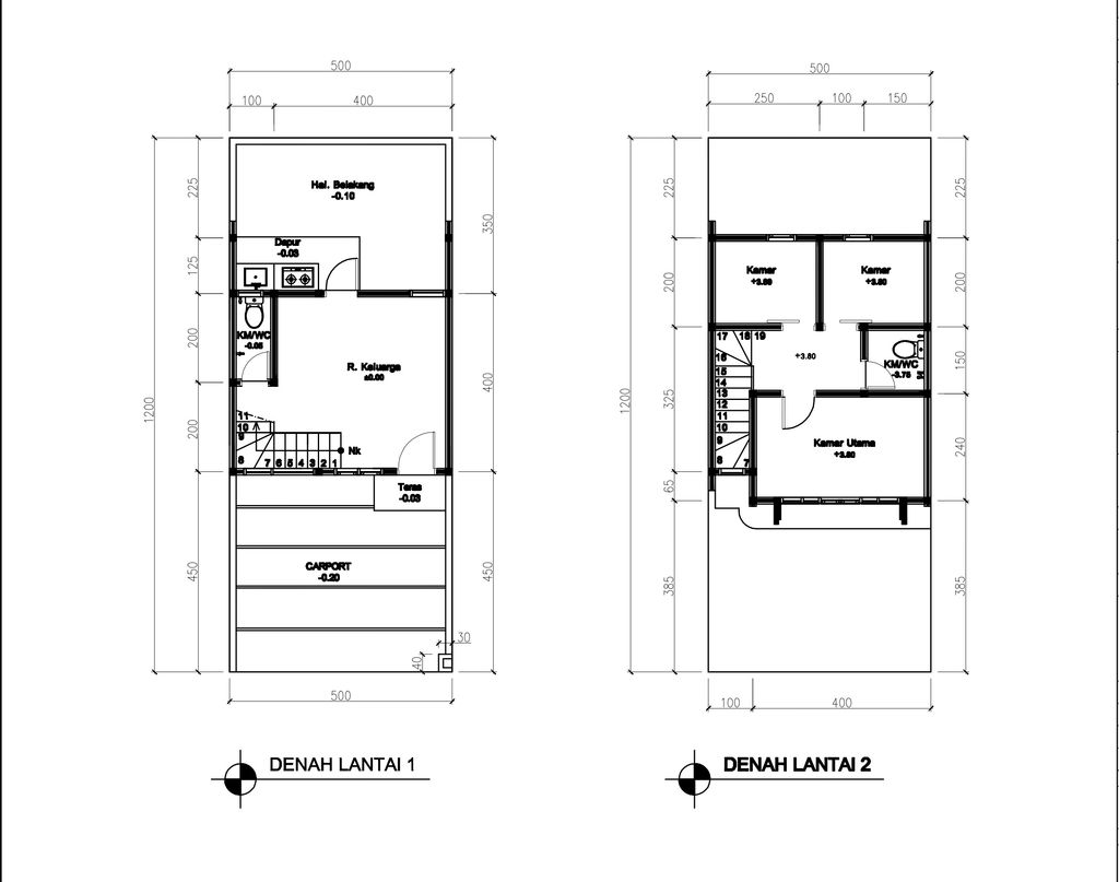 foto denah rumah tipe 50 Compact 3 Kamar HC (574) perumahan G-Land Ciwastra Park 2