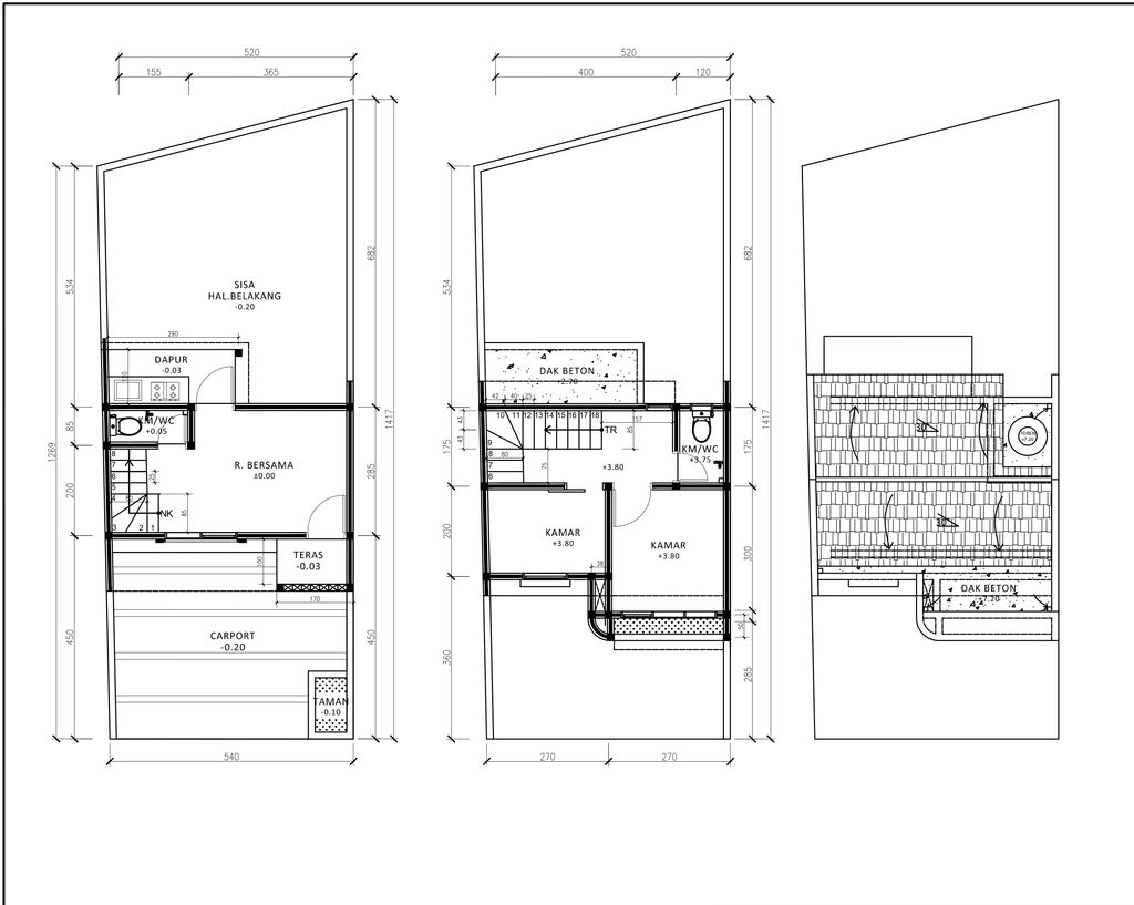foto denah rumah tipe 38 Compact High Ceiling (2KT) (408) perumahan Griya Pataruman Asri 3