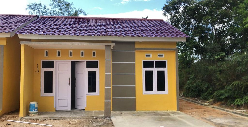foto tampak rumah tipe 36/117 perumahan anjaya residence