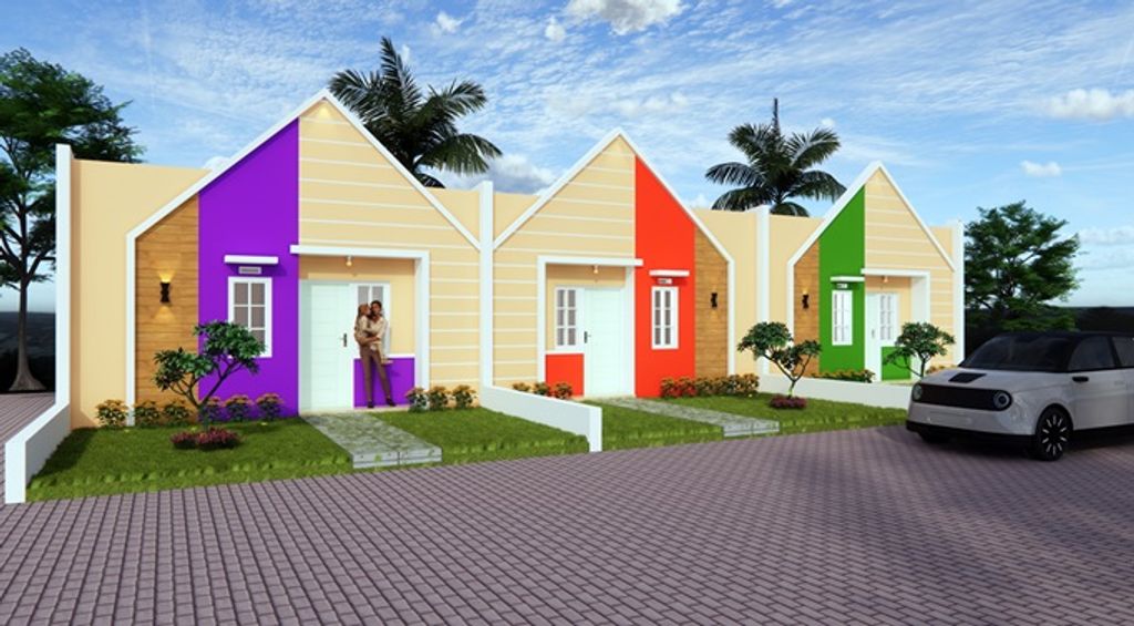 foto tampak rumah tipe 27 perumahan KANAYA LAND 12