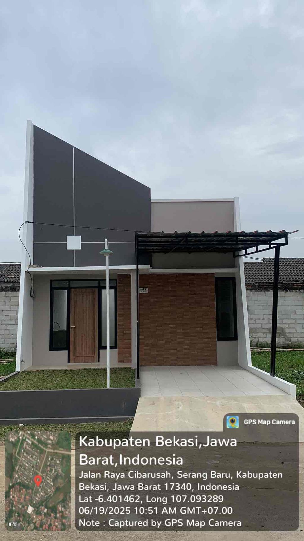 foto tampak rumah tipe 32/72 perumahan Cikarang Lake View