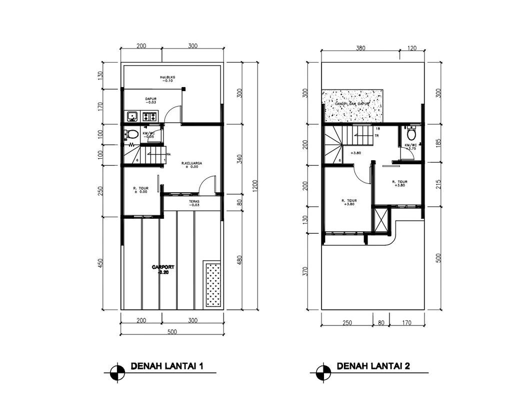 foto denah rumah tipe 43 Compact 3 Kamar HC (485) perumahan G-Land Ciwastra Park 2