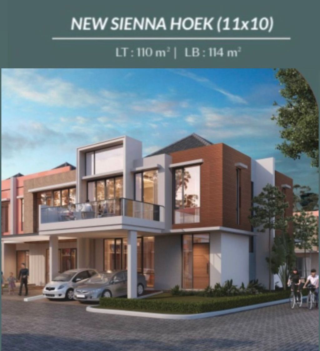 foto tampak rumah tipe BALTIMORE NEW SIENNA HOEK perumahan RUMAH MILENIAL