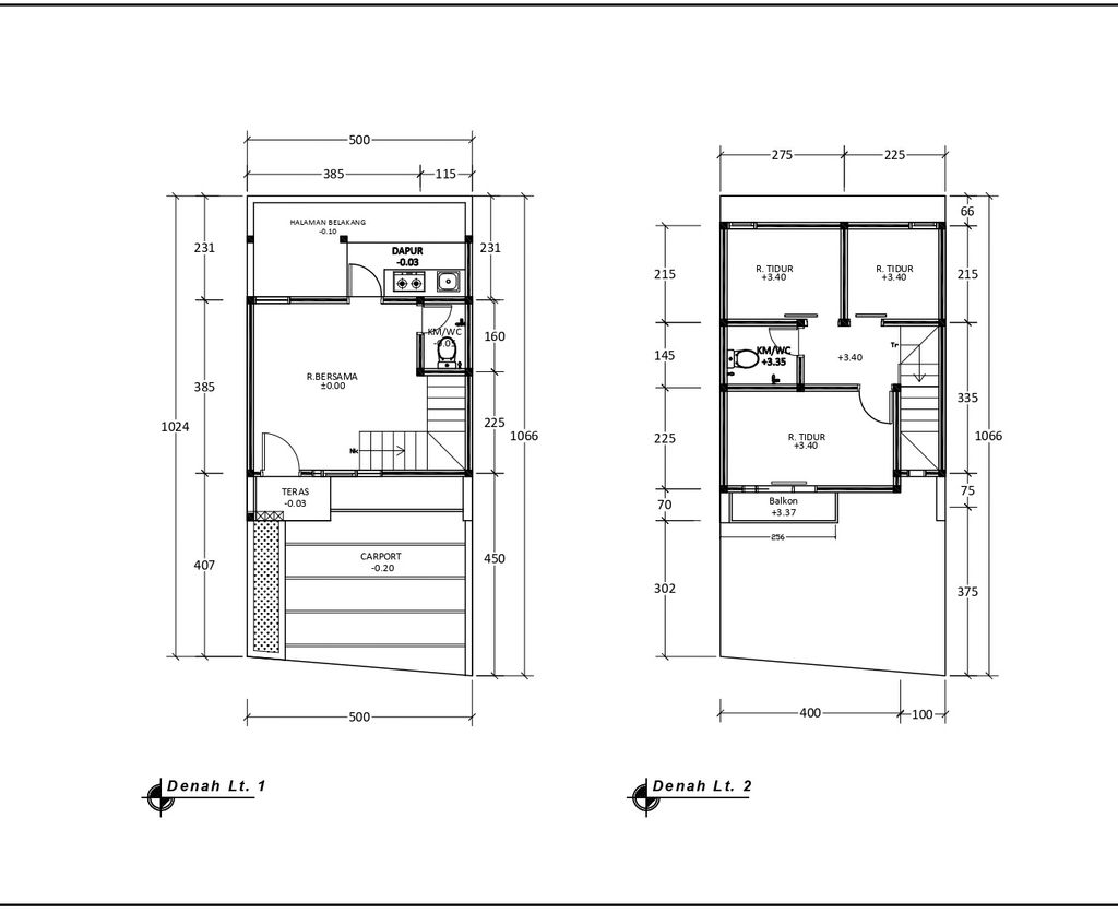 foto denah rumah tipe 50 Compact Teras Balkon (474) perumahan G-Land Ciwastra Residence