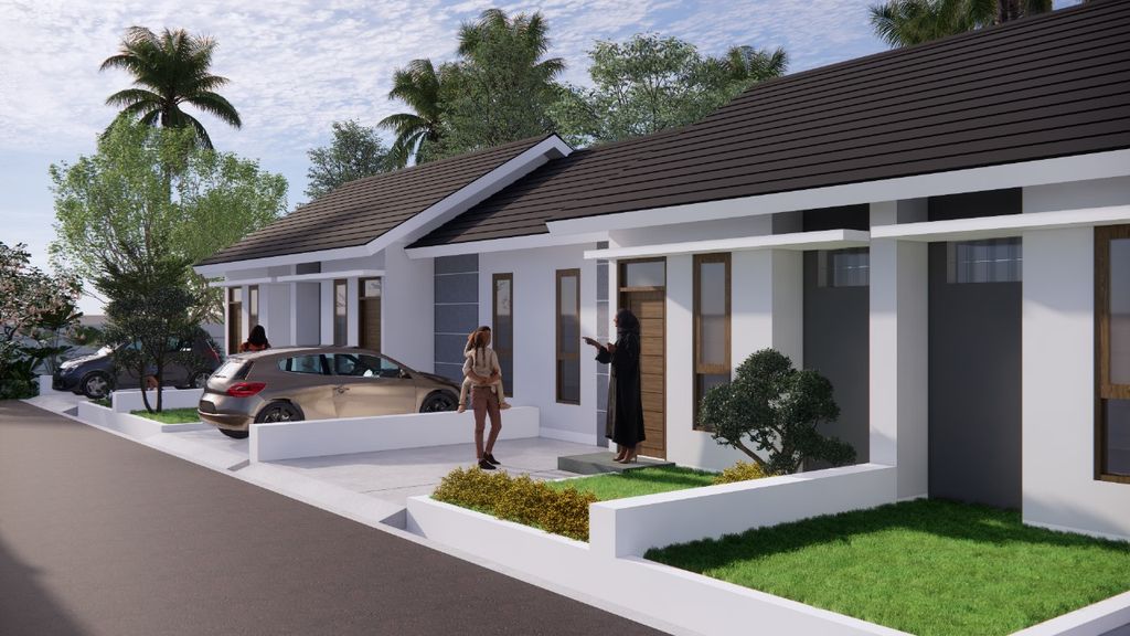 foto tampak rumah tipe 36/60 perumahan CIBENDA RESIDENCE TAHAP 2