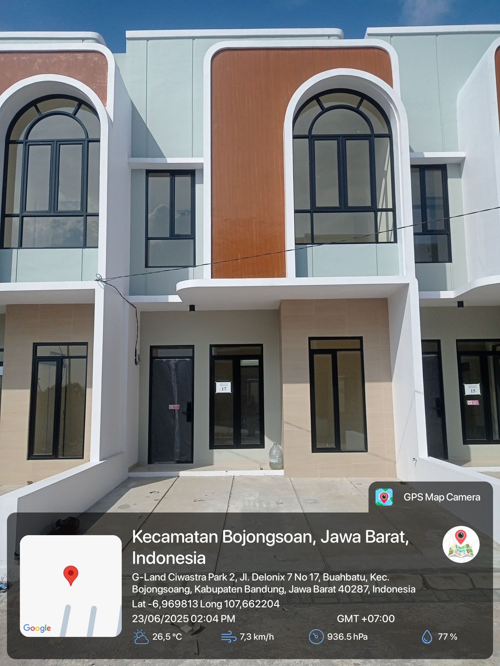 foto tampak rumah tipe 43 Compact 3 Kamar HC (500) perumahan G-Land Ciwastra Park 2