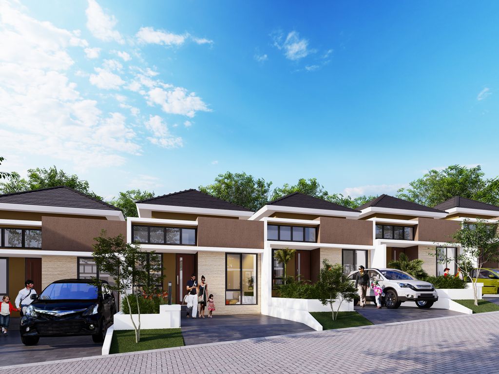 foto tampak rumah tipe 36 perumahan Pandanaran Height