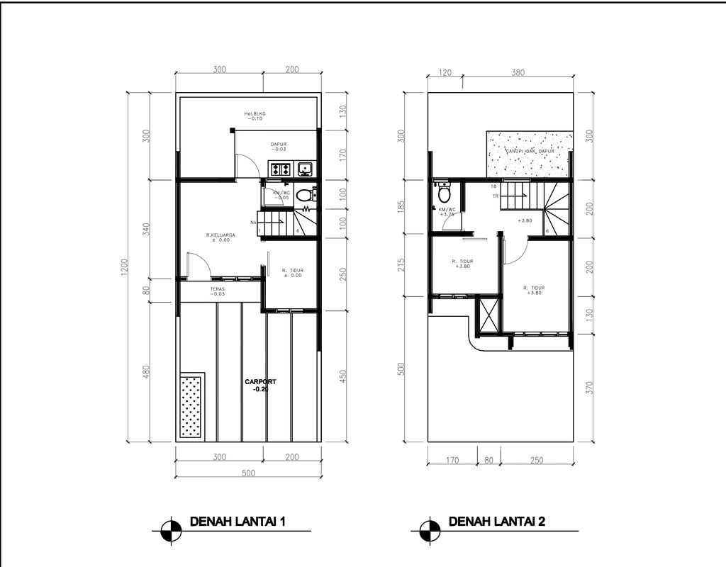 foto denah rumah tipe 43 Compact 3 Kamar HC (500) perumahan G-Land Ciwastra Park 2
