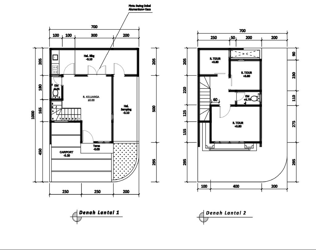foto denah rumah tipe 54 New Compact HC Classic (3KT) (745) perumahan G-Land Arcadia Buahbatu