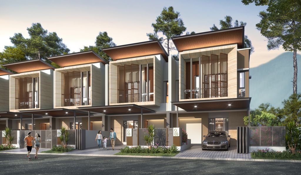 foto tampak rumah tipe CASTELL (7 X 20) perumahan CITRA SENTUL RAYA CLUSTER TIBER HIGHLAND