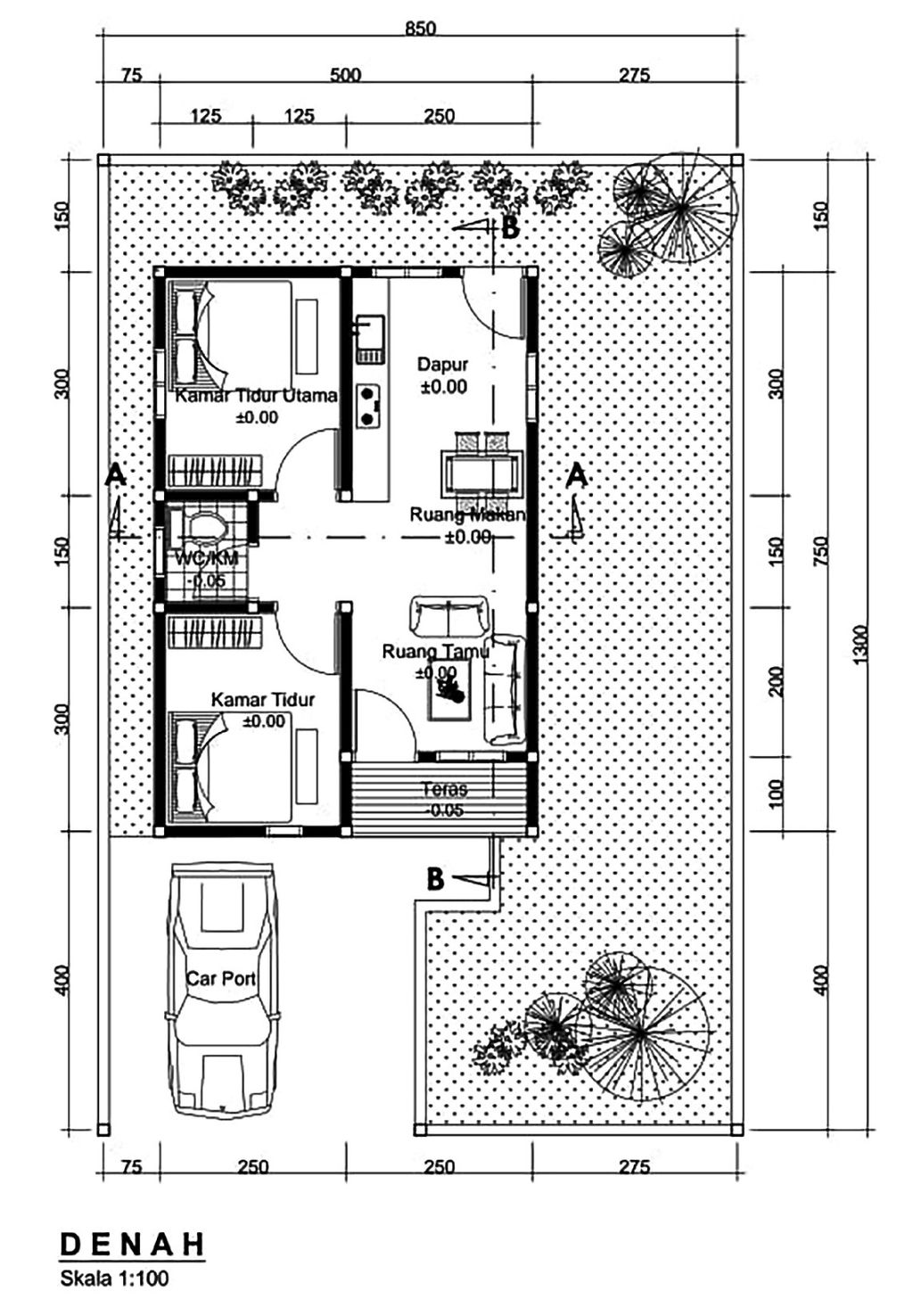foto denah rumah tipe 36 perumahan MARSYA RESIDENCE