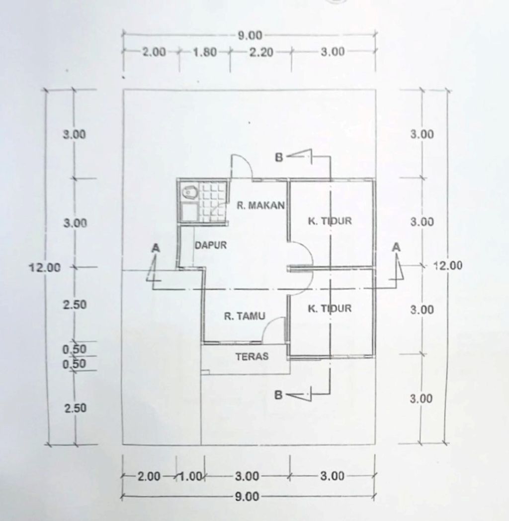 foto denah rumah tipe SUBSIDI perumahan GRIYA ASTANA III