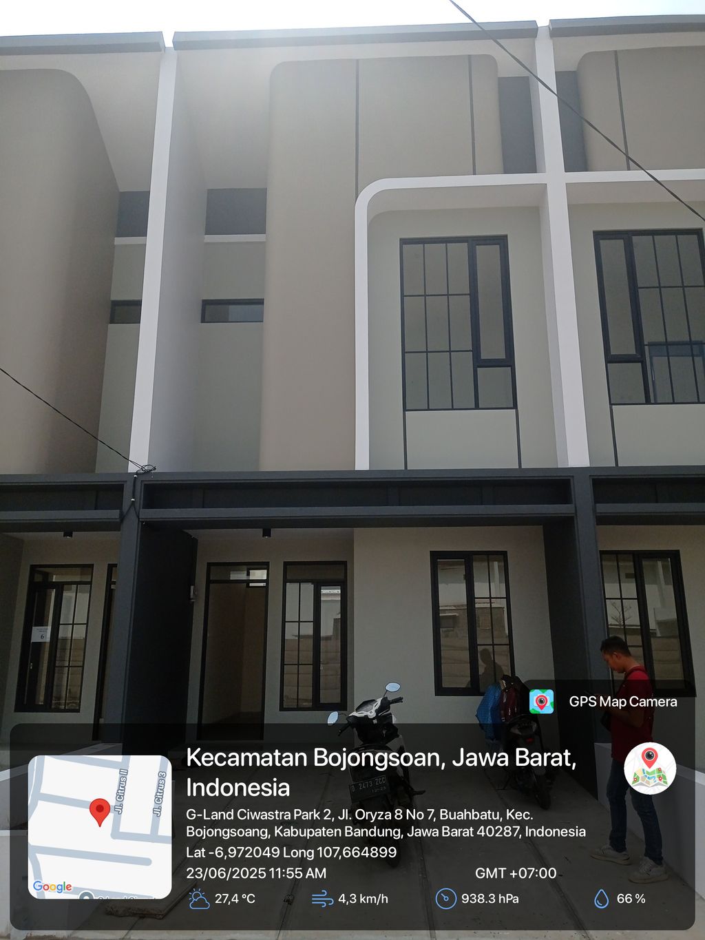 foto tampak rumah tipe 41 Compact High Ceiling (3KT) (592) perumahan G-Land Ciwastra Park 2
