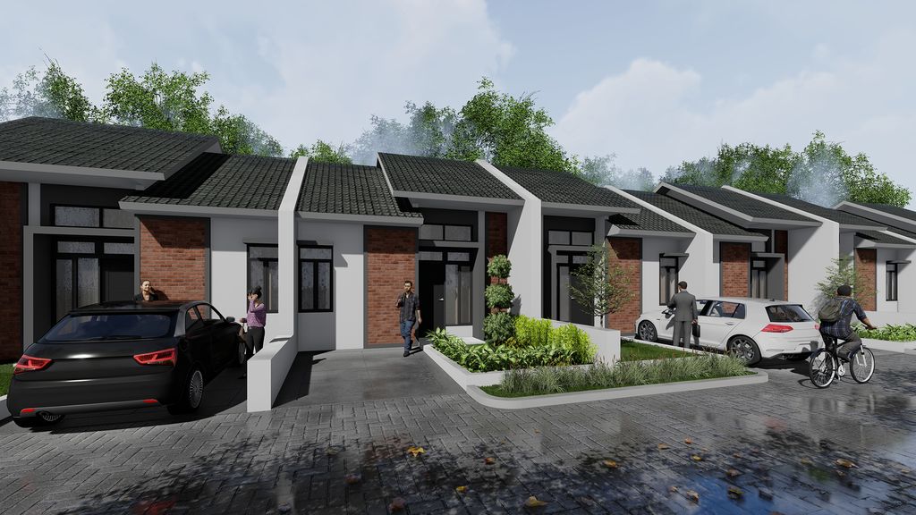 foto tampak rumah tipe Gardenia perumahan Bumi Indah Cluster Udayana
