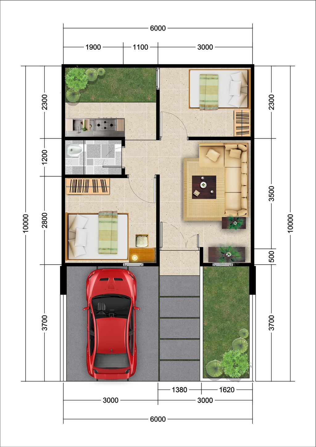 foto denah rumah tipe SUBSIDI NEW perumahan MUTIARA CITRA RESIDENCE 2 TAHAP 3