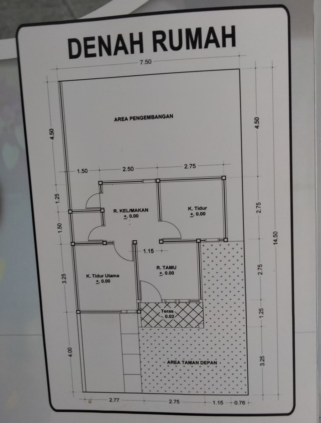 foto denah rumah tipe 36 perumahan VILLA RAYHANA 3