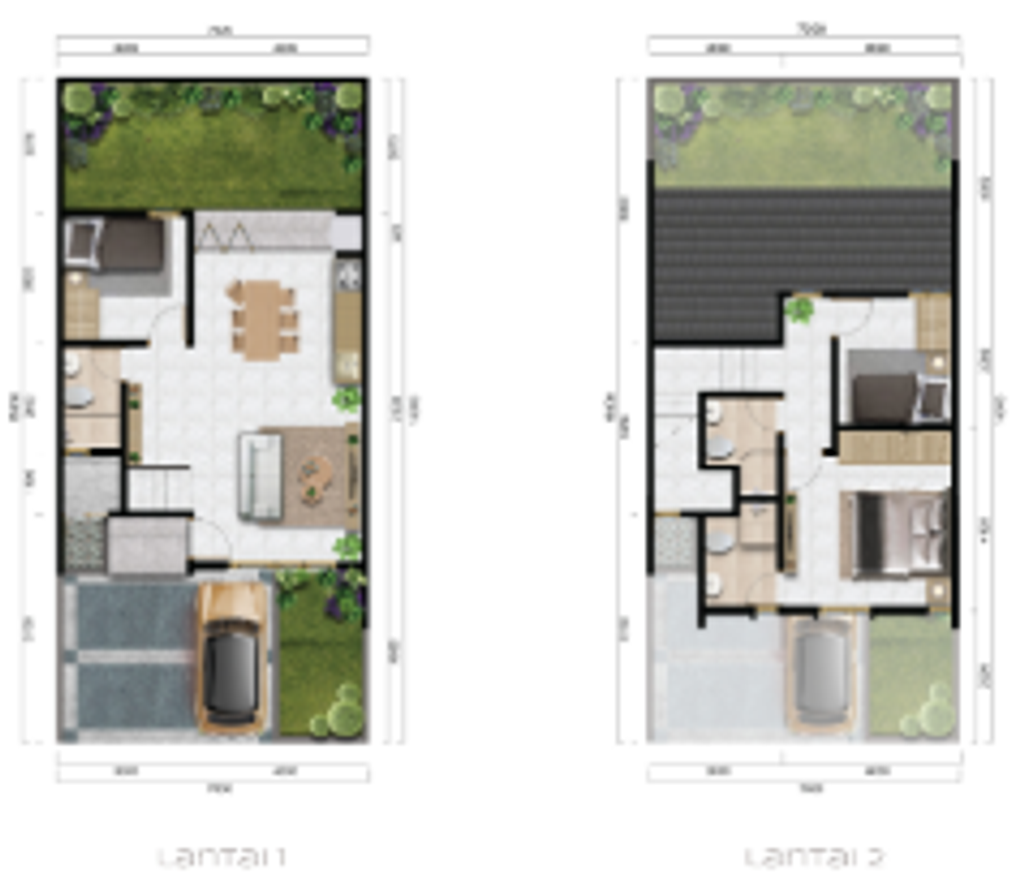 foto denah rumah tipe CHAMPAGNE - RSF perumahan PERUMAHAN CITRA CITY SENTUL KAWASAN PREMIUM