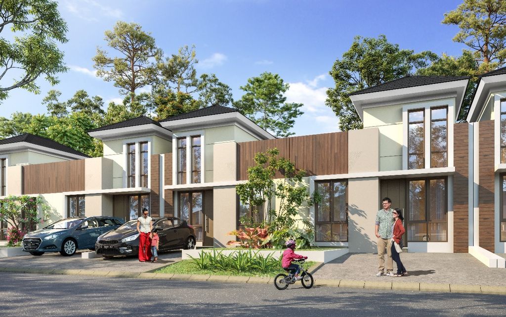 foto tampak rumah tipe NOGOTKI (6 X 15) perumahan CITRA SENTUL RAYA CLUSTER TIBER HIGHLAND