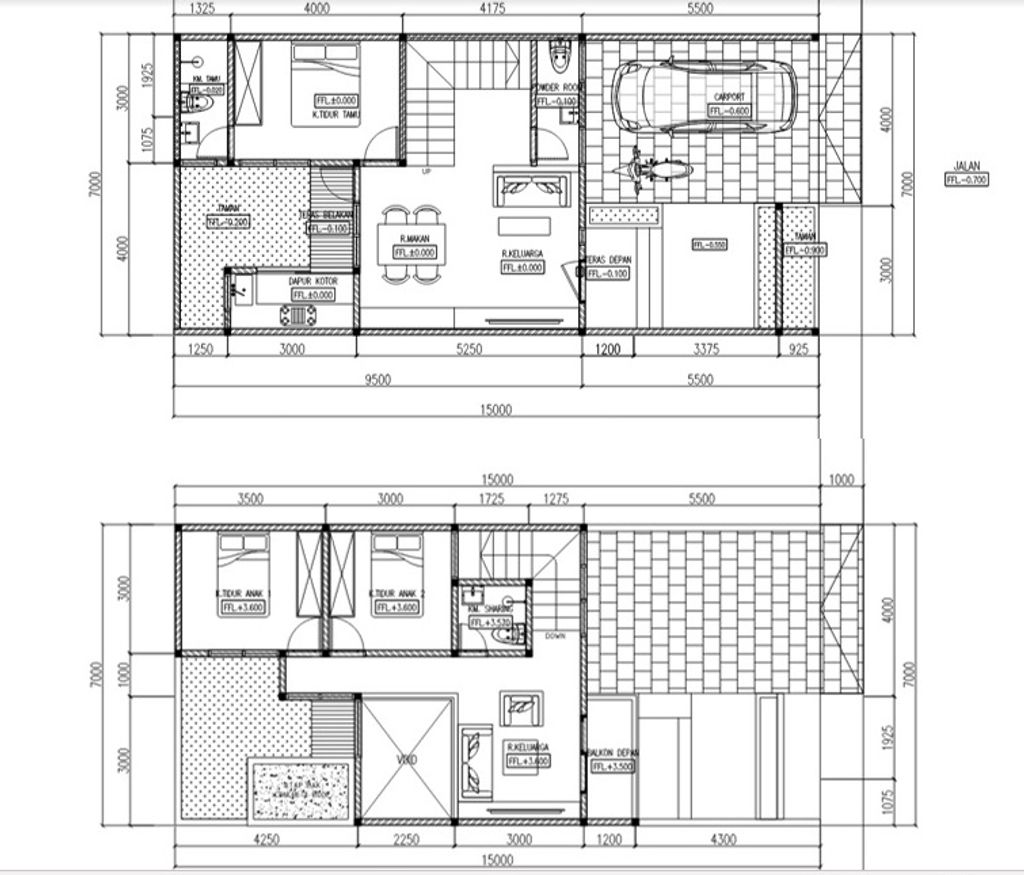 foto denah rumah tipe 101/156 perumahan CIHEULANG REGENCY