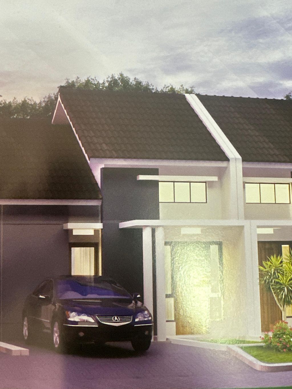 foto tampak rumah tipe ROSE perumahan BREEZE SPRING