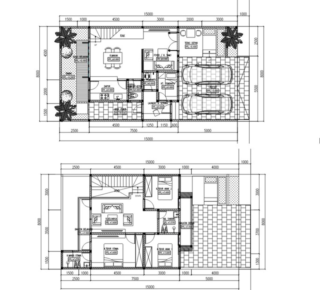 foto denah rumah tipe 124/201 perumahan CIHEULANG REGENCY