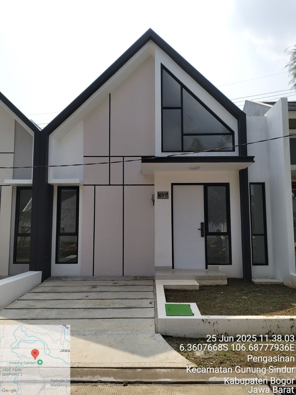 foto tampak rumah tipe NG1-0017 perumahan SERPONG NATURA CITY
