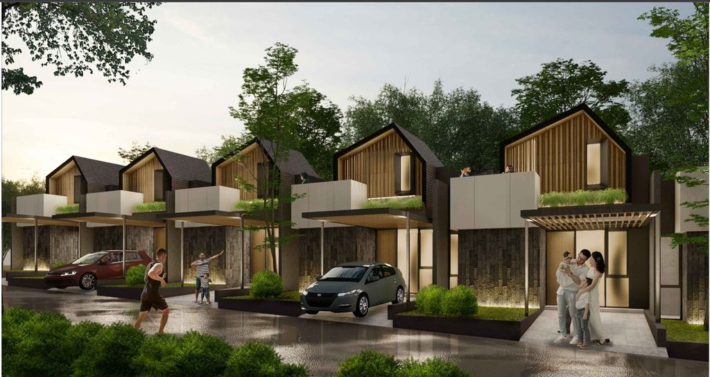 foto tampak rumah tipe CORDIA perumahan KEANDRA CITY VIEW