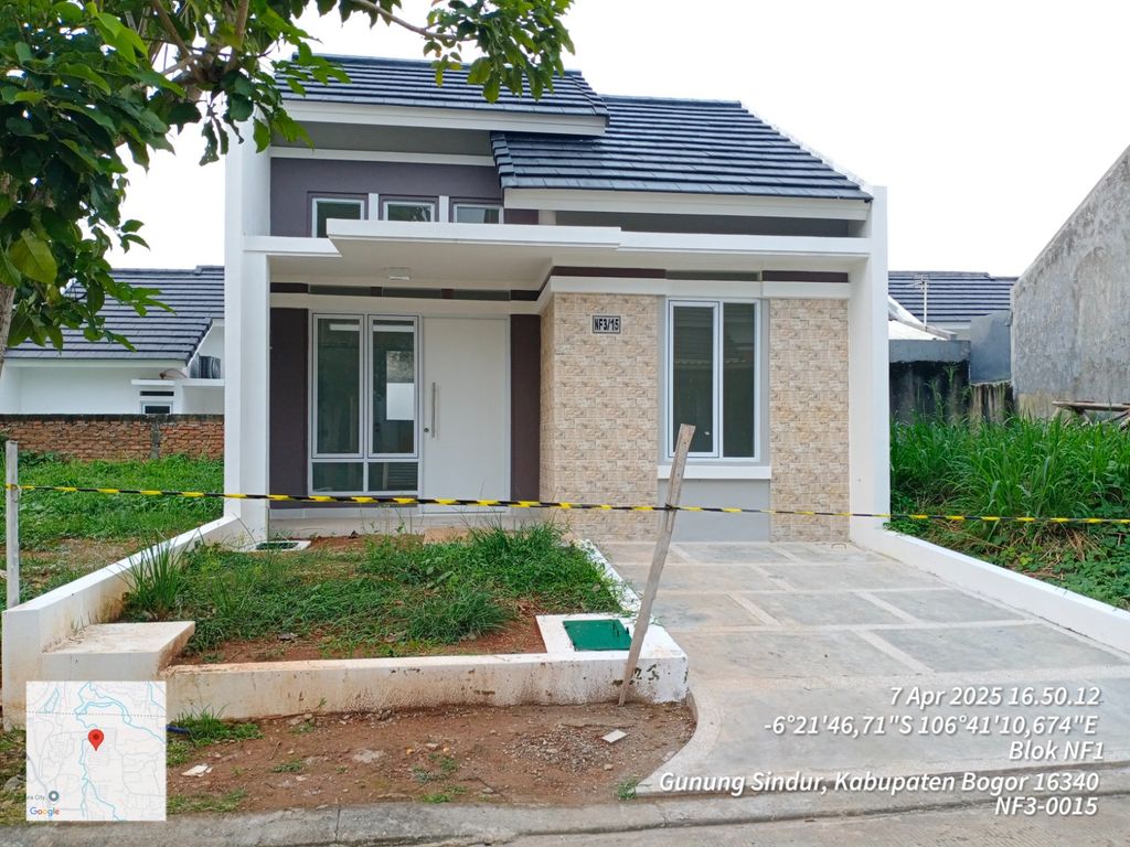 foto tampak rumah tipe NF3-0015 perumahan SERPONG NATURA CITY