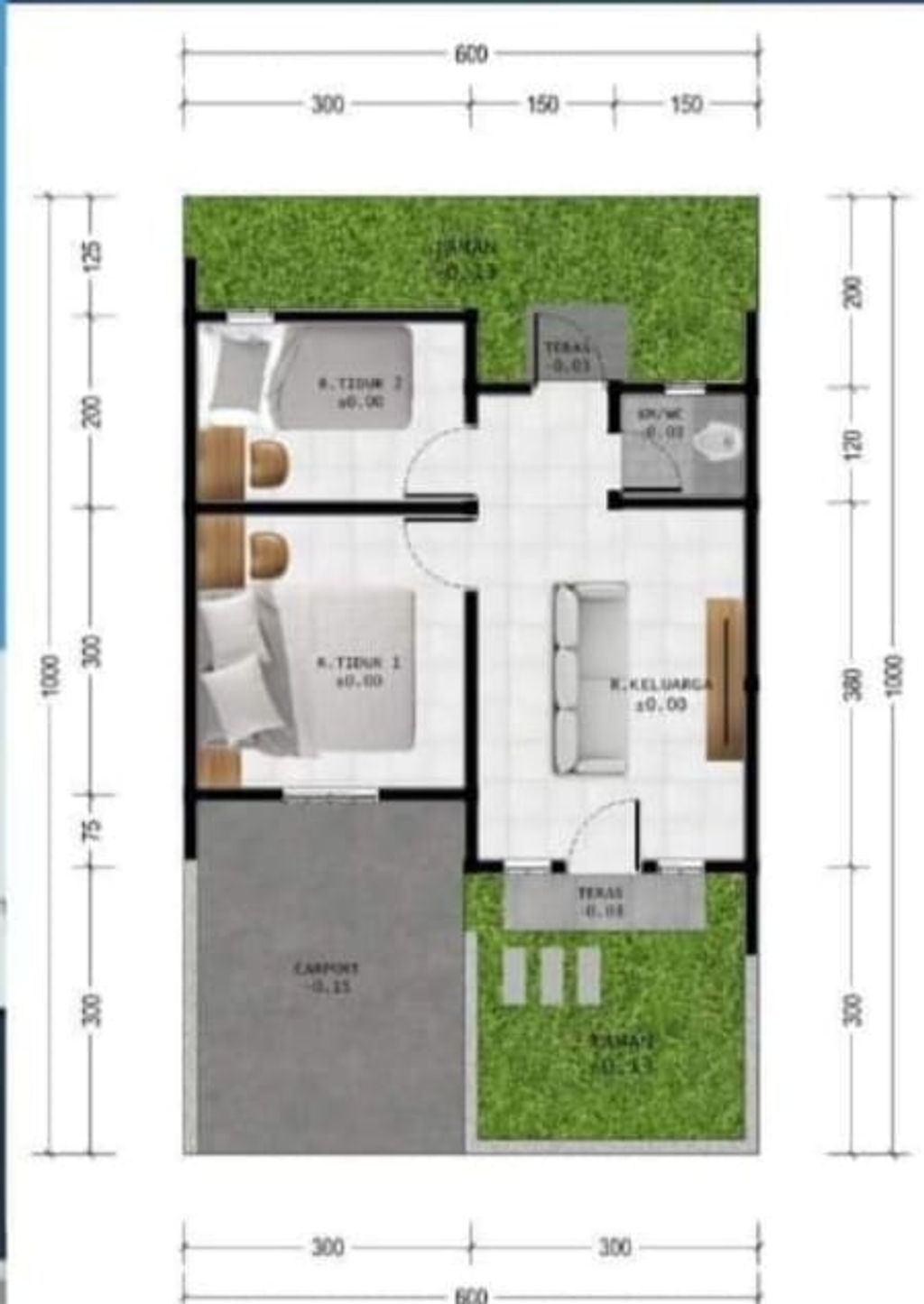 foto denah rumah tipe Cluster Sultan perumahan RUMAH SULTAN BRINGIN