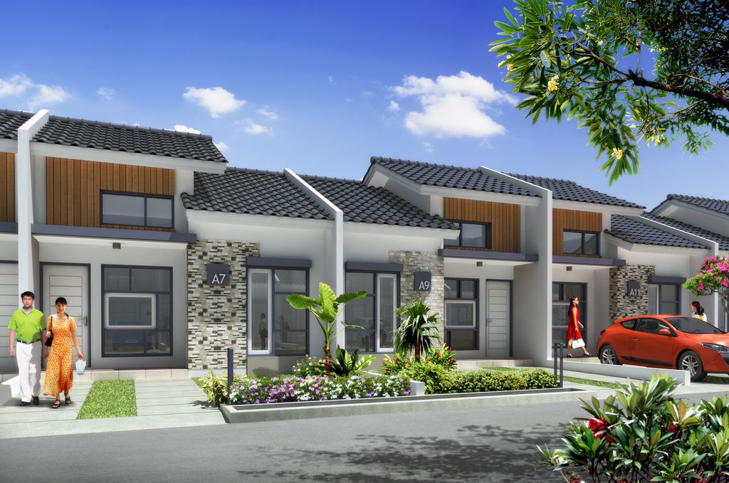 foto tampak rumah tipe SAPHIRE perumahan GREEN PARK