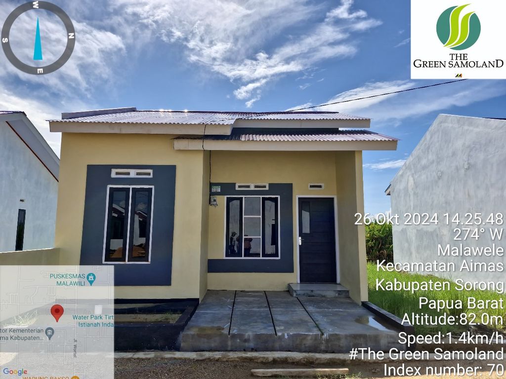 foto tampak rumah tipe 36 2024 perumahan The Green Samoland