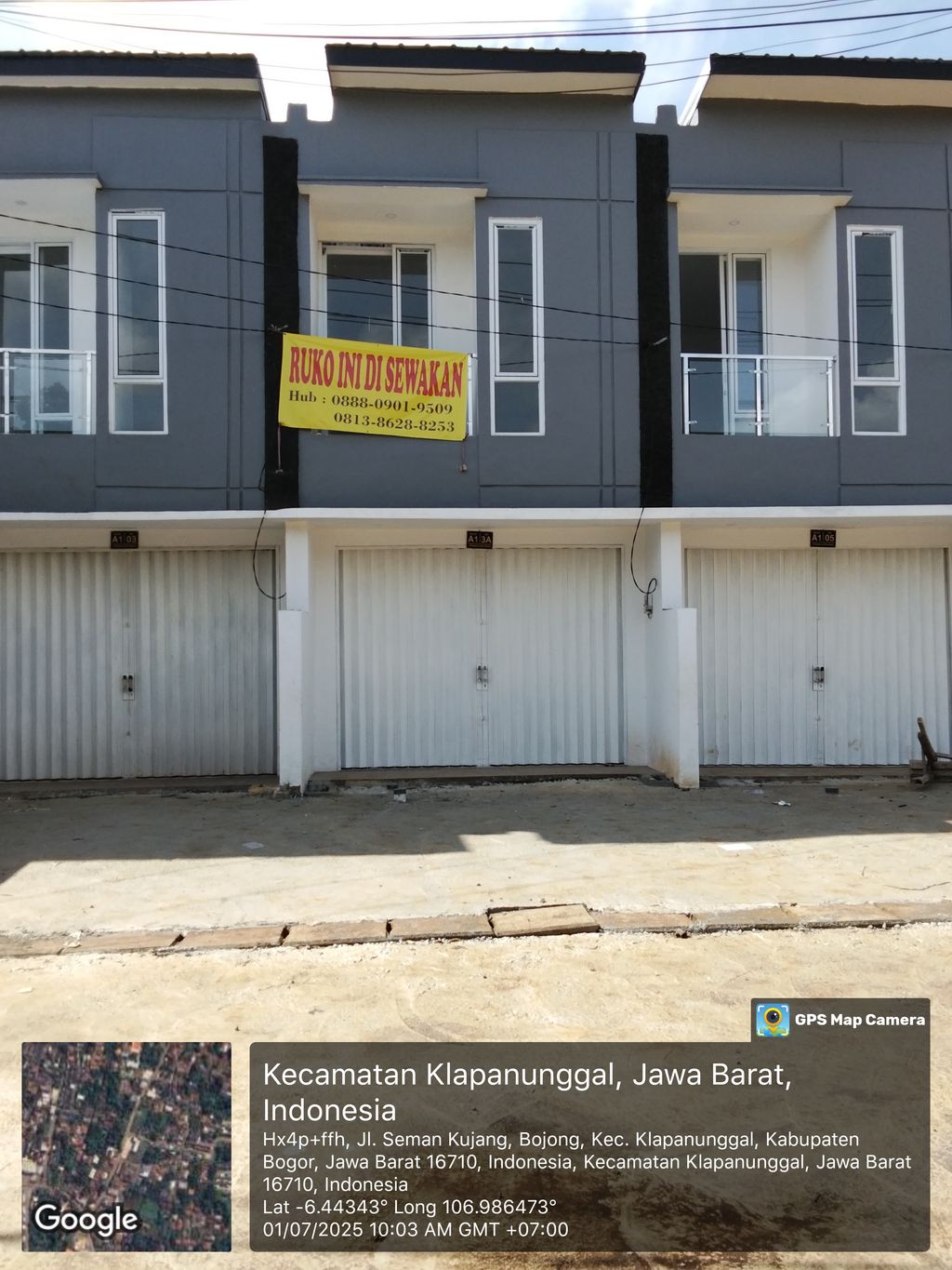 foto tampak rumah tipe Ruko 350JT perumahan Klapa Indah Tahap 2