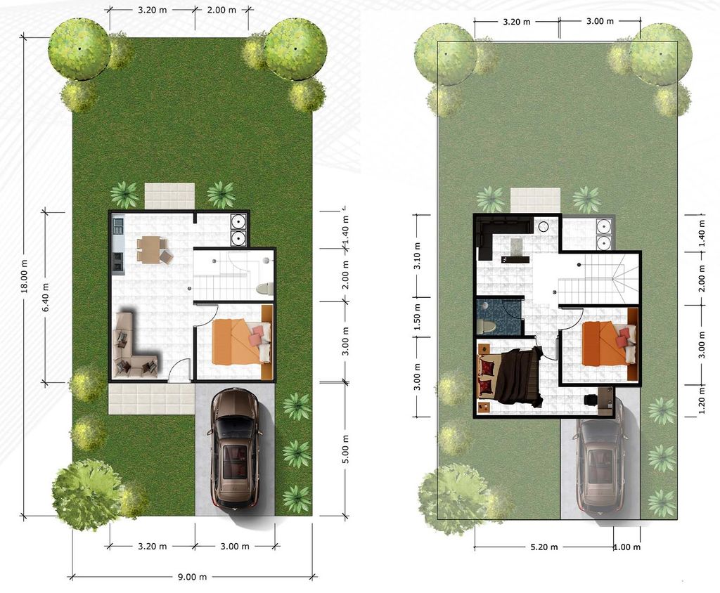 foto denah rumah tipe CALYA perumahan BUANA AMERTA REGENCY